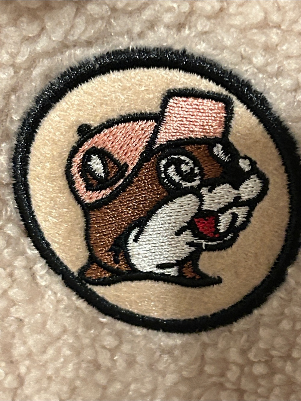 🧩Buc-ee’s Sherpa Half zip pullover color block animal cheetah print size S GUC - Picture 6 of 9
